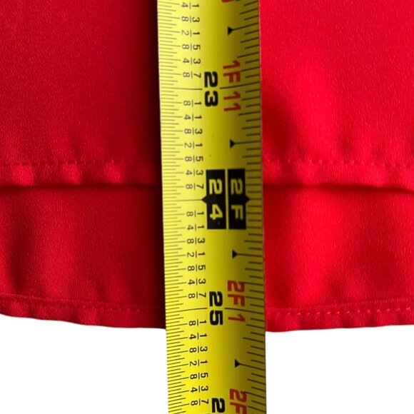 J. Crew Mercantile Burnt Red Orange Long Sleeve Blouse Pintuck Pleats Size 4 - Picture 10 of 12